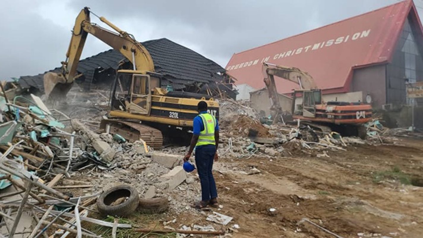 BREAKING: Many trapped as shopping mall collapses in Abuja