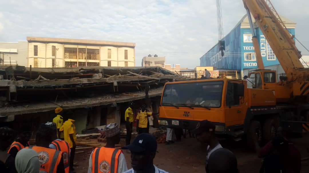 BREAKING: Three-storey building collapse in Kano, Six rescued, others trapped