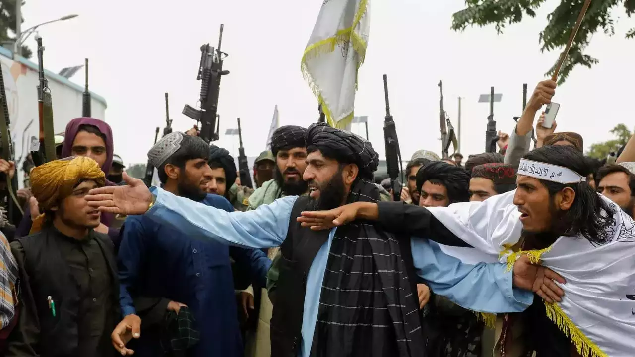 Taliban celebrate anniversary of foreign withdrawal at former U.S. base