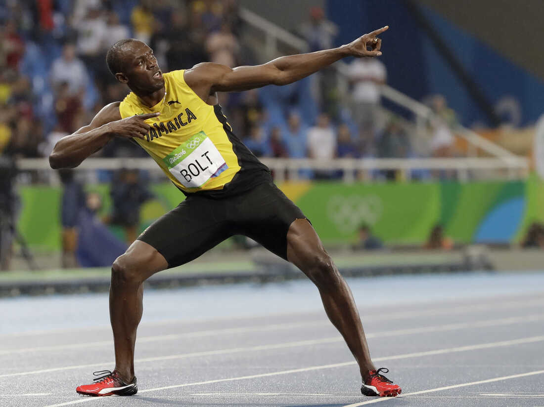 Usain Bolt Uses a Trademarked Logo as his Signature Pose