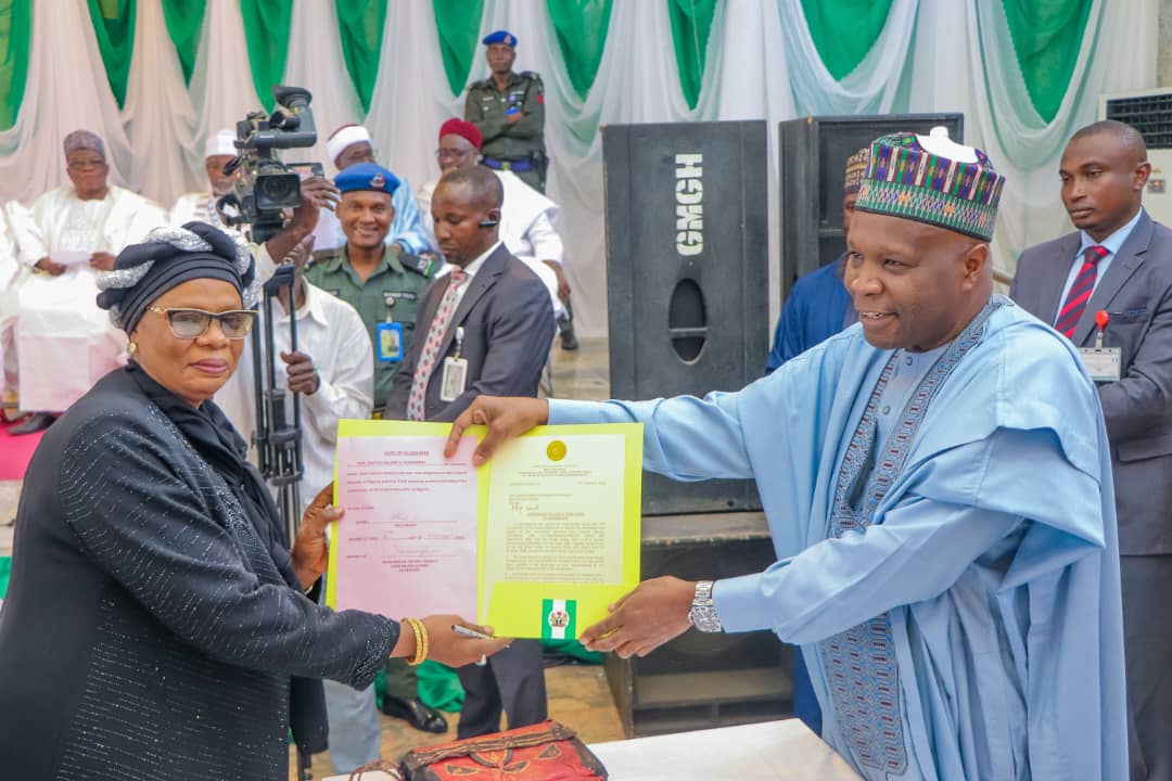 Gombe Gov swears-in new Acting Chief Judge, pays tribute to outgoing CJ