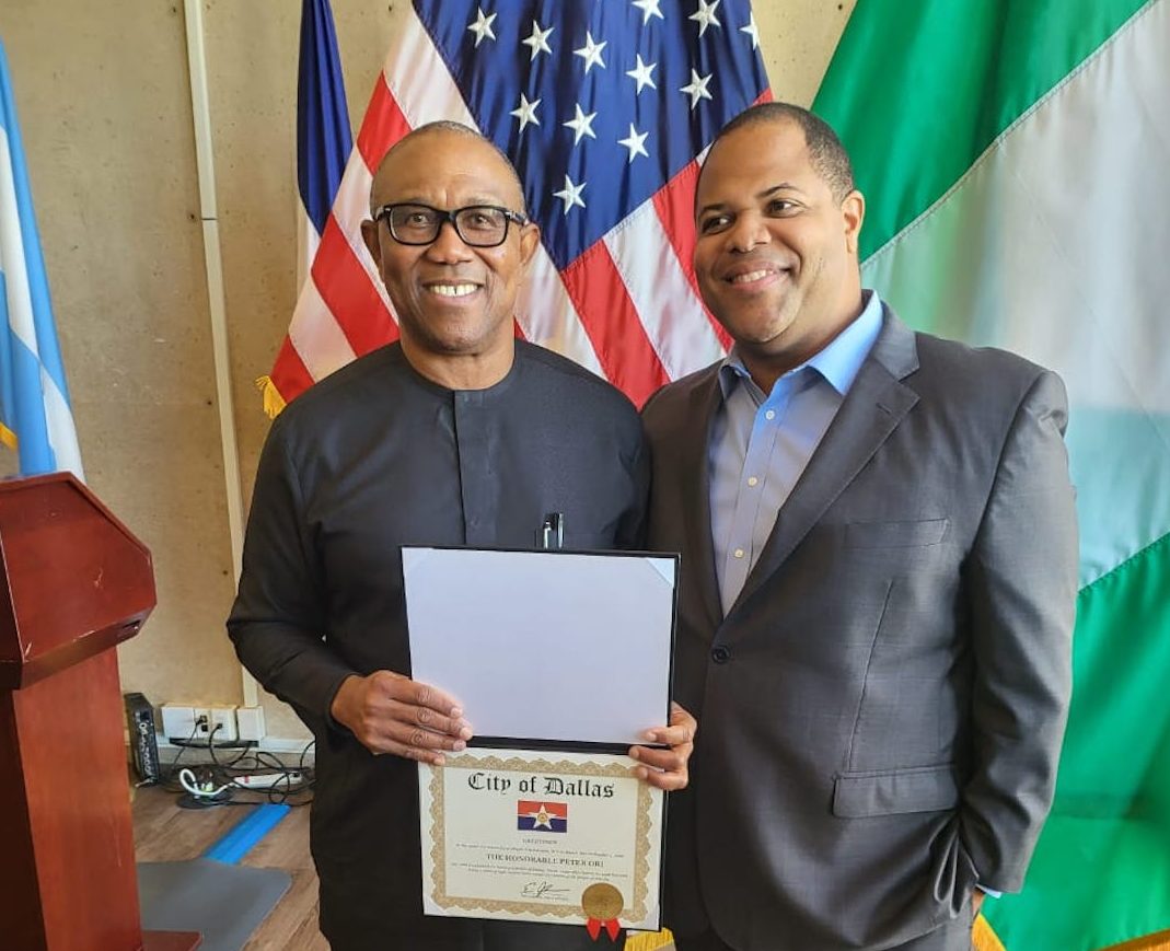 Mayor of Dallas confers honorary citizenship on Peter Obi