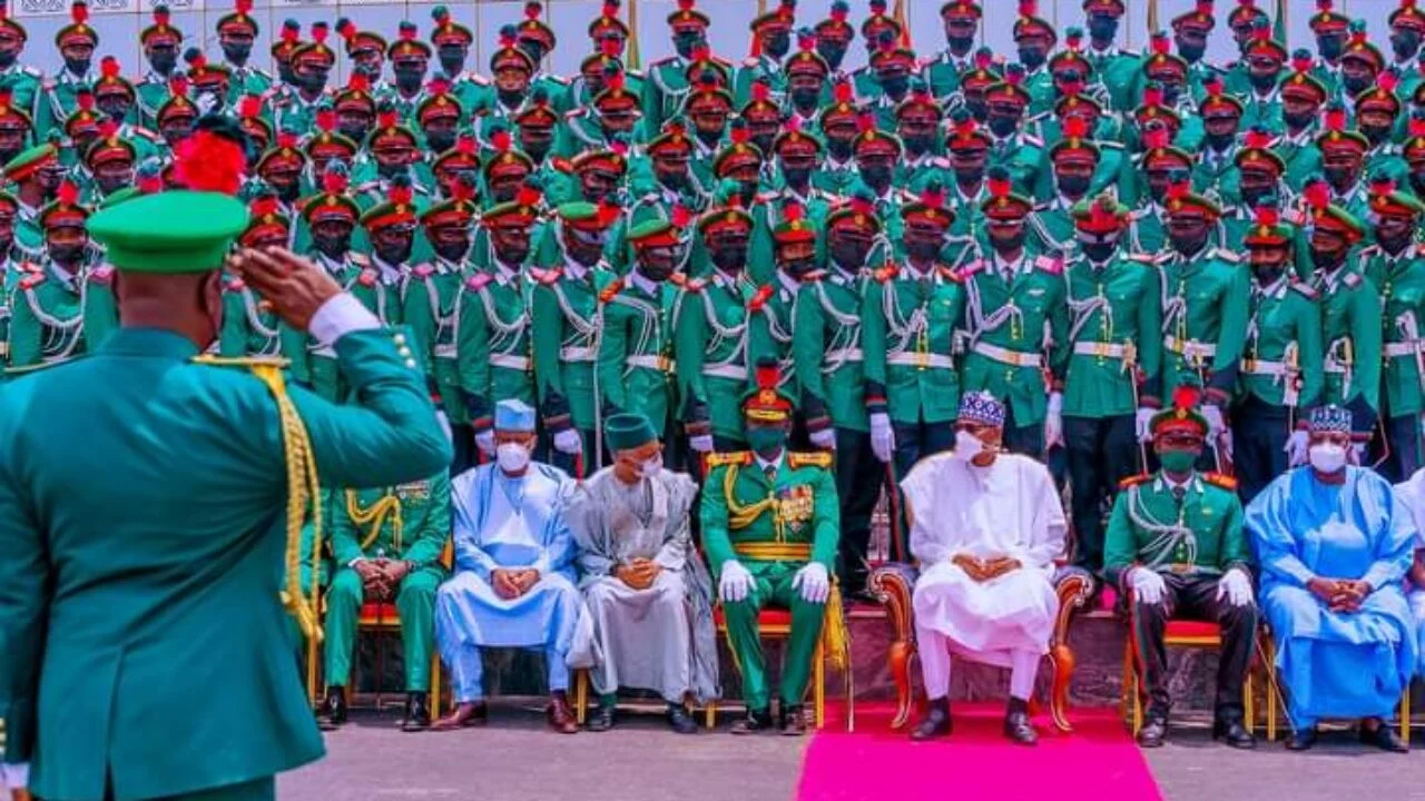 President Buhari attends POP of NDA cadets in Kaduna