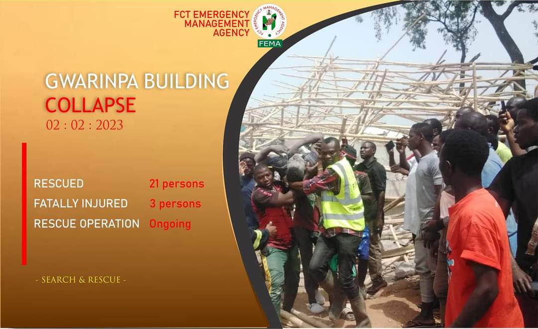 Gwarinpa Building Collapse: Search, rescue enter second day