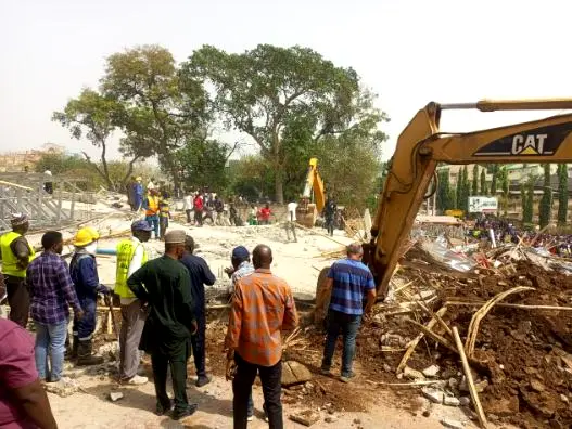 2 feared dead, 40 trapped as two storey building collapses in Abuja