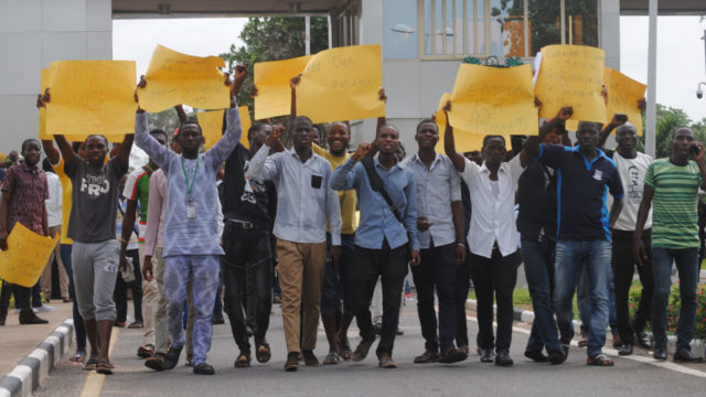 Commotion as police tear gas protesting UNILAG students